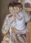 Mary Cassatt Child  in mother-s arm oil on canvas